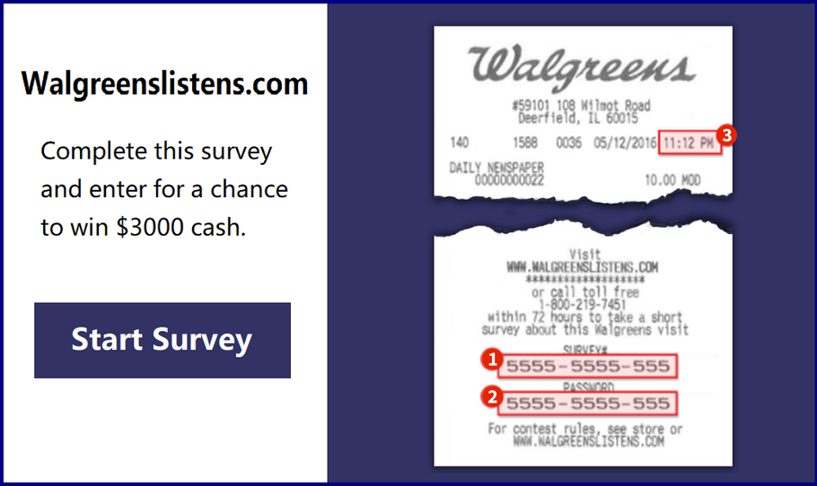 Walgreenslistens Customer Feedback Survey